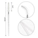 50PCS Mascara Wands, Crystal White Mascara Brushes, Disposable Eyelash Eyebrow Spoolie Brush, Lash Spoolies for Makeup Eyelash Extensions (White)