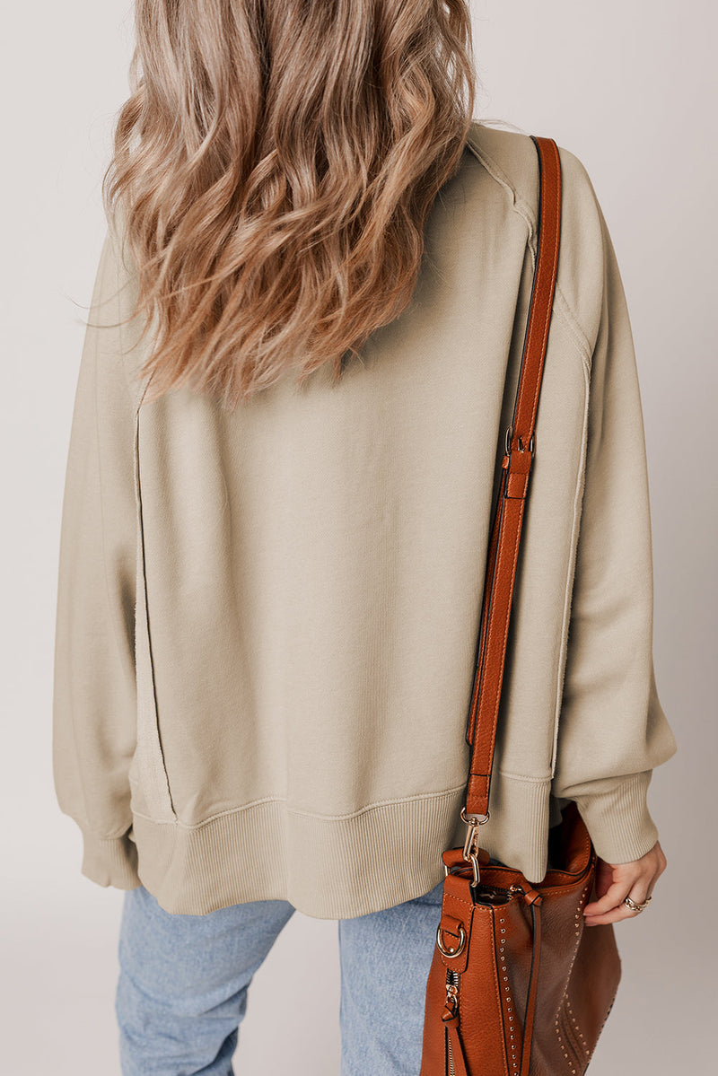 Ashley Sleeve Side Slit Sweatshirt