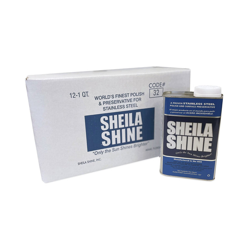 Sheila Shine Stainless Steel Cleaner and Polish, 1 qt Can, 12/Carton