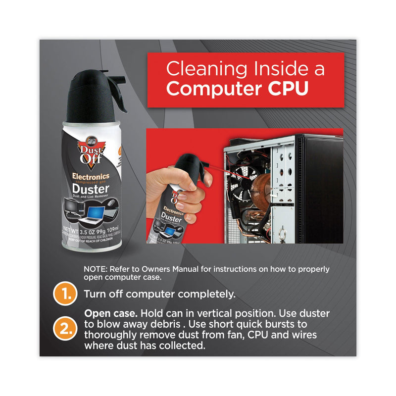 Dust-Off Disposable Compressed Air Duster, 3.5 oz Can