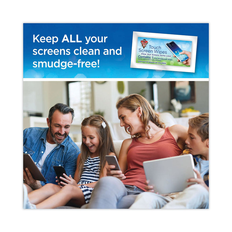 Dust-Off Touch Screen Wipes, 5 x 6, Citrus, 200 Individual Foil Packets in an Easy Grab Jar