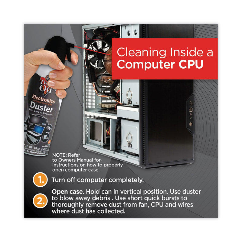 Dust-Off Disposable Compressed Air Duster, 10 oz Can