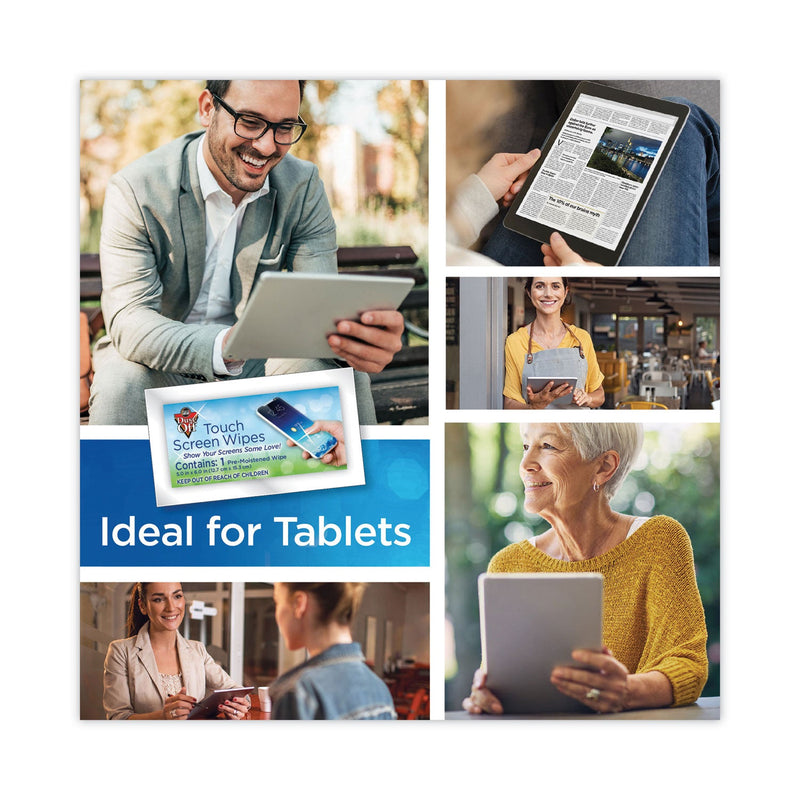 Dust-Off Touch Screen Wipes, 5 x 6, Citrus, 200 Individual Foil Packets in an Easy Grab Jar