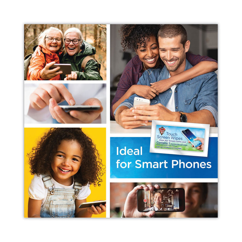 Dust-Off Touch Screen Wipes, 5 x 6, Citrus, 200 Individual Foil Packets in an Easy Grab Jar