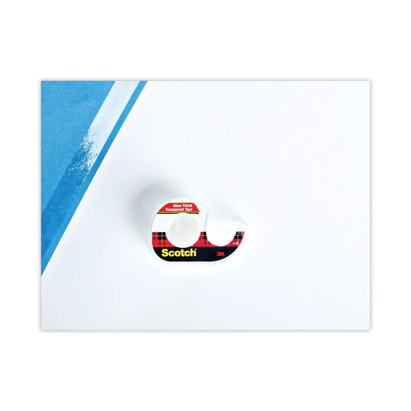 Scotch Transparent Tape In Handheld Dispenser, 1" Core, 0.5" x 37.5 ft, Transparent