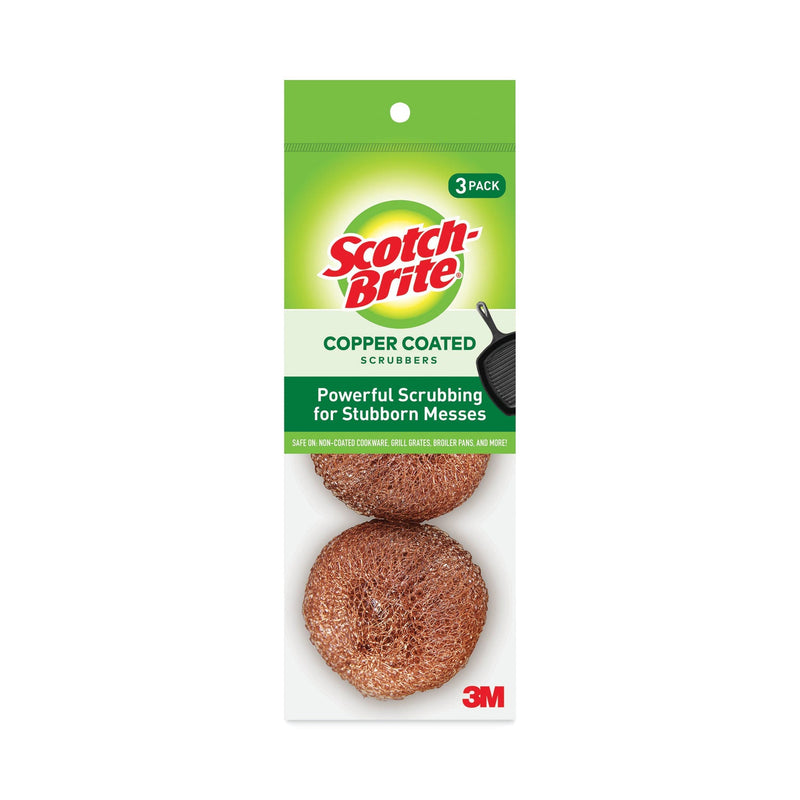 Scotch-Brite Metal Scrubbing Pads, 2.25 x 2.75, Copper, 3/Pack, 8/ Packs/Carton