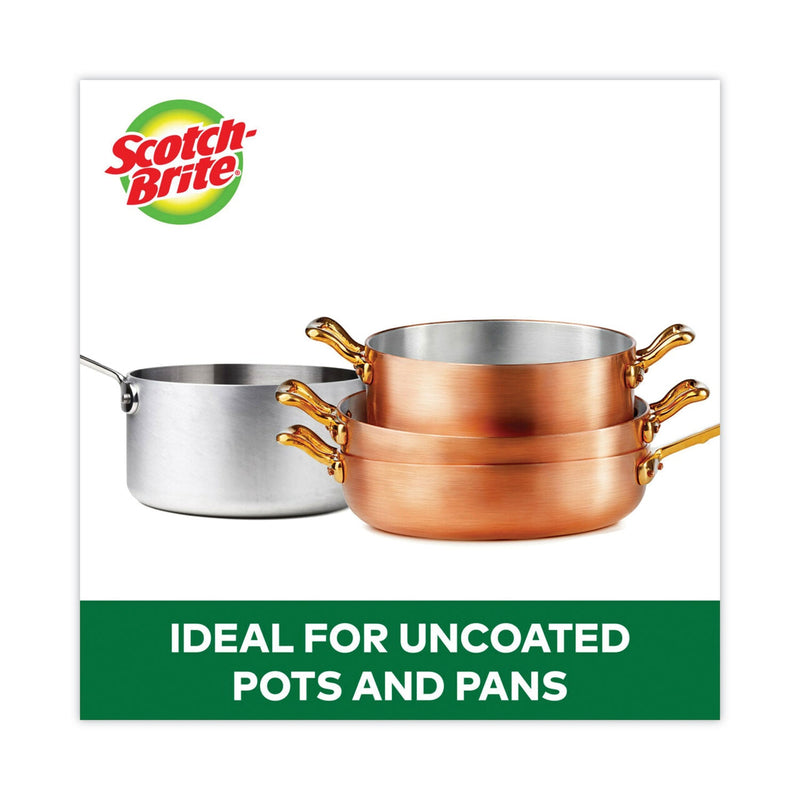 Scotch-Brite Metal Scrubbing Pads, 2.25 x 2.75, Silver, 3/Pack, 8 Packs/Carton