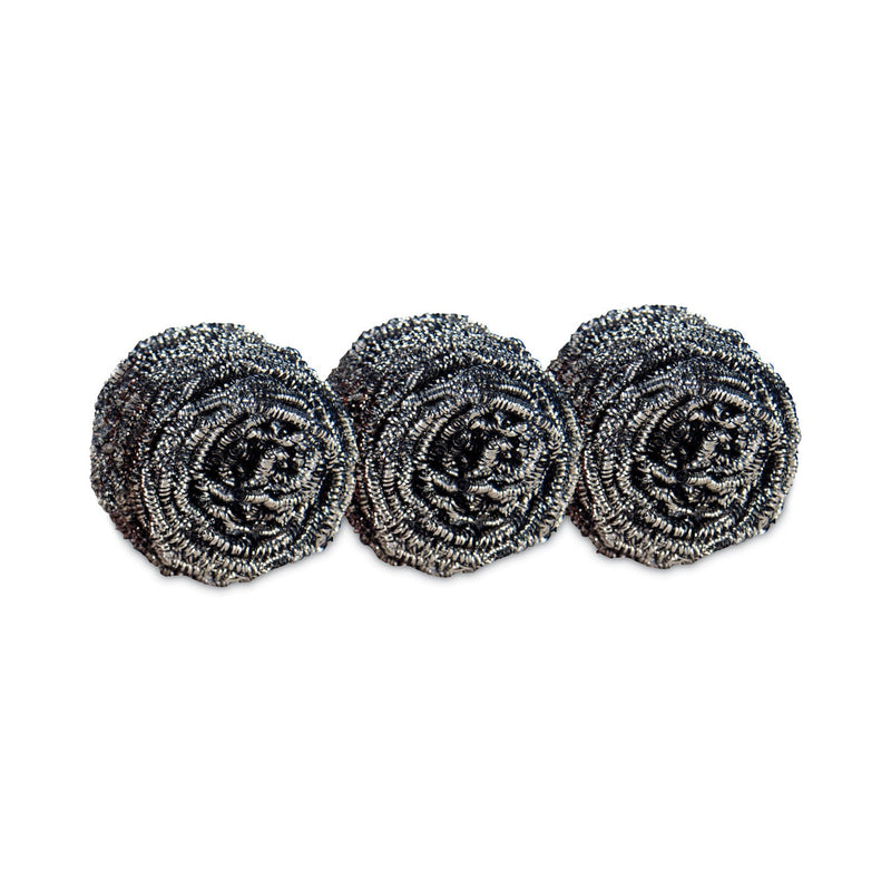 Scotch-Brite Metal Scrubbing Pads, 2.25 x 2.75, Silver, 3/Pack, 8 Packs/Carton