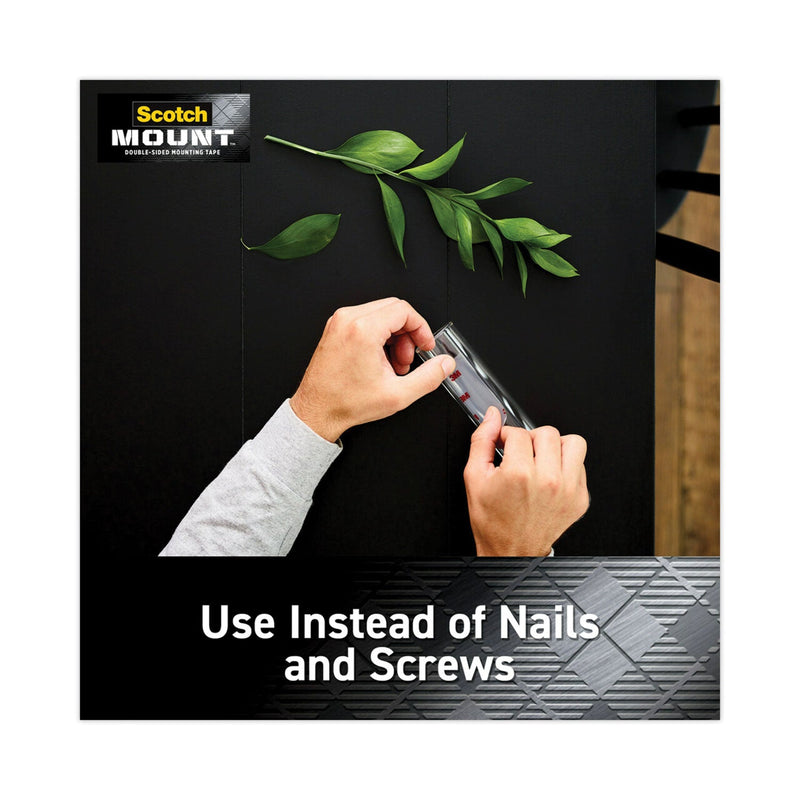 Scotch Permanent Clear Mounting Tape, Holds Up to 15 lbs, 1 x 60, Clear