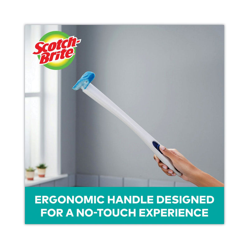 Scotch-Brite Toilet Scrubber Starter Kit, 1 Handle and 5 Scrubbers, White/Blue