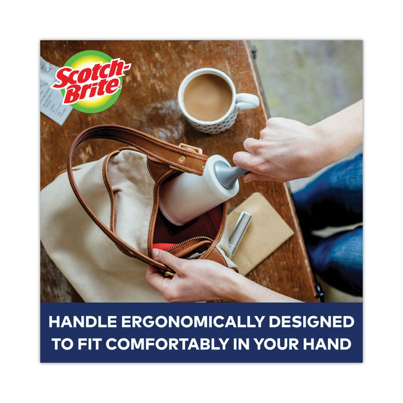 Scotch-Brite Lint Roller, Extra Sticky, Heavy-Duty Handlle, 48 Sheets/Roll