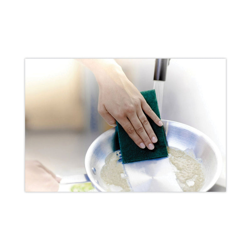 Scotch-Brite Heavy-Duty Scouring Pad, 3.8 x 6, Green, 5/Carton
