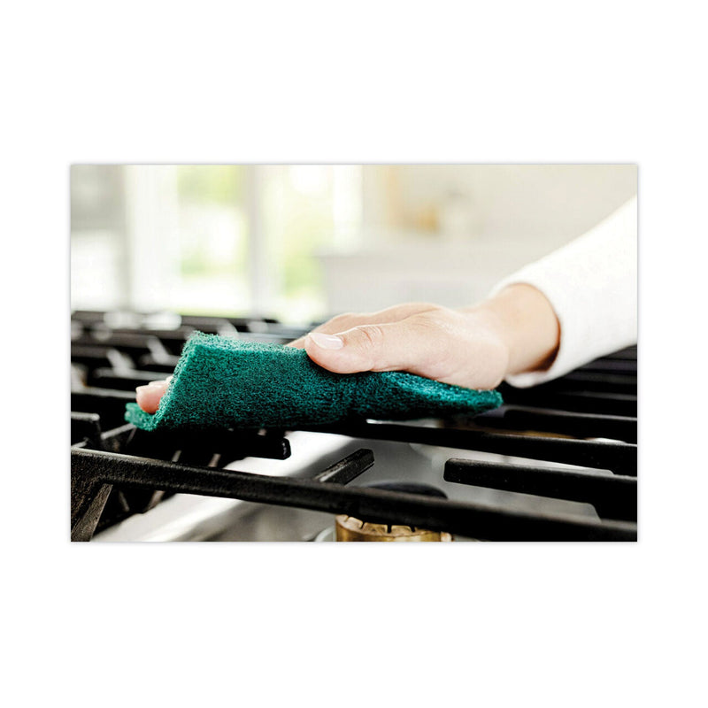Scotch-Brite Heavy-Duty Scouring Pad, 3.8 x 6, Green, 5/Carton