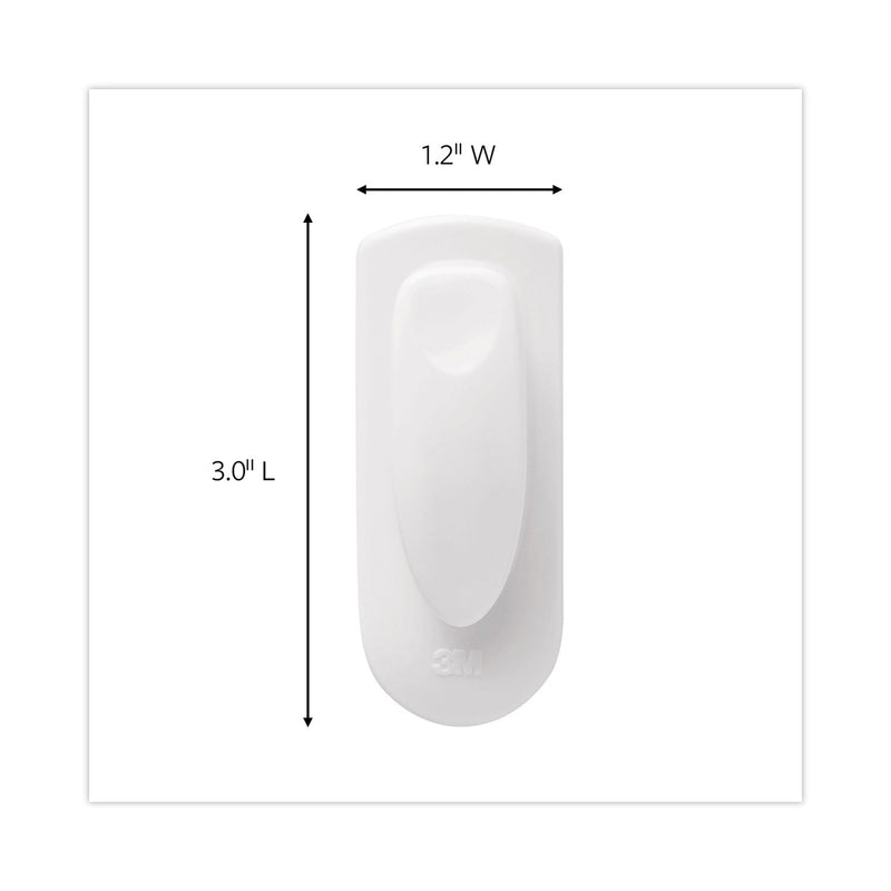 Command Spring Hook, 1 1/8w x 3/4d x 3h, White, 1 Hook/Pack