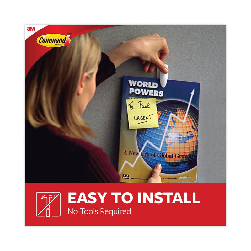 Command Spring Hook, 1 1/8w x 3/4d x 3h, White, 1 Hook/Pack