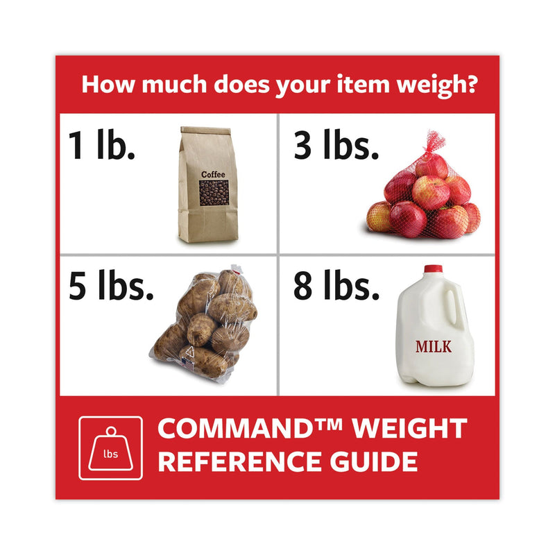 Command Picture Hanging Strips, Value Pack, Small, Removable, Holds Up to 4 lbs, 0.63 x 1.81, White, 16 Pairs/Pack