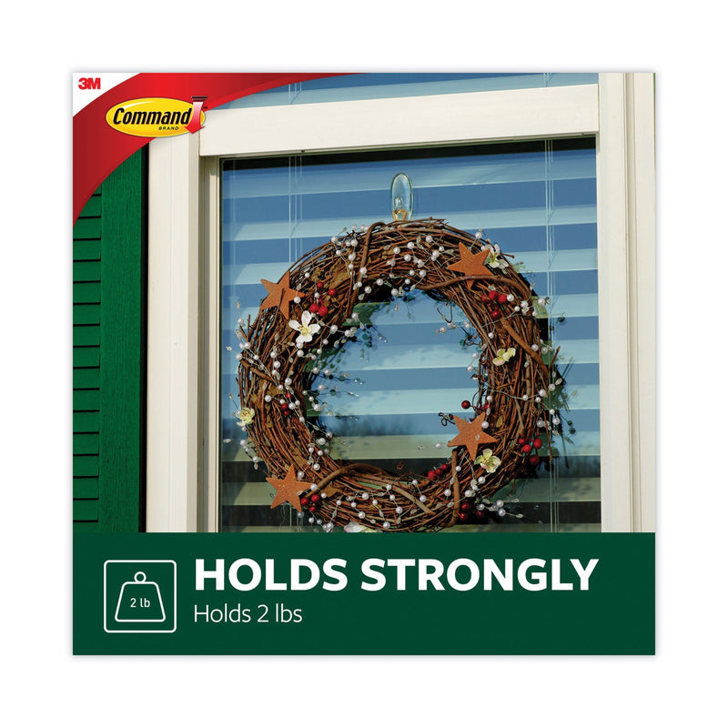 Command All Weather Hooks and Strips, Plastic, Medium, 2 Hooks and 4 Strips/Pack