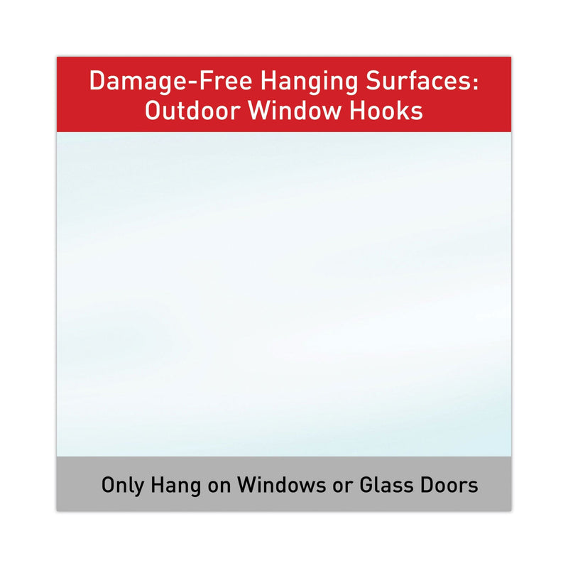 Command All Weather Hooks and Strips, Plastic, Medium, 2 Hooks and 4 Strips/Pack