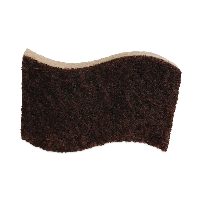 Scotch-Brite Greener Clean Heavy-Duty Scrub Sponge, 4.5 x 2.7, 0.6" Thick, Light Brown, 3/Pack