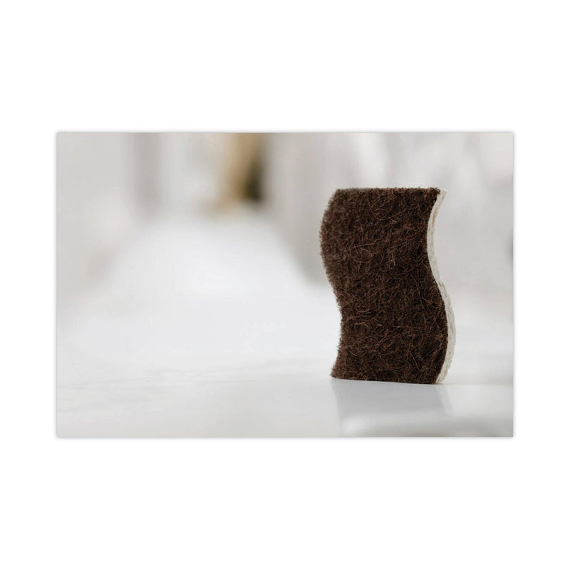 Scotch-Brite Greener Clean Heavy-Duty Scrub Sponge, 4.5 x 2.7, 0.6" Thick, Light Brown, 3/Pack