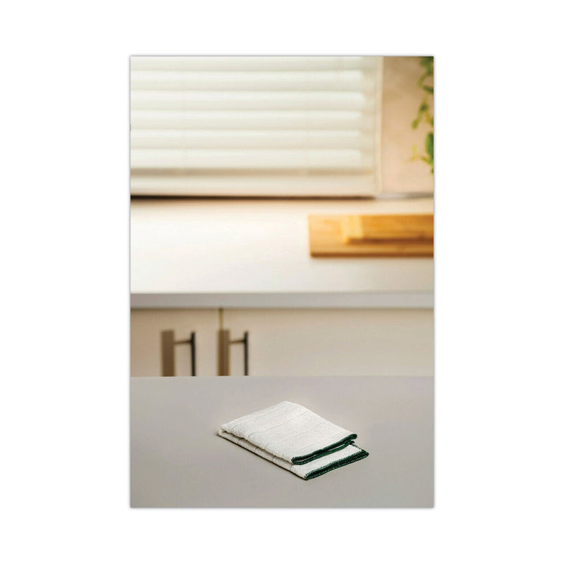 Scotch-Brite Kitchen Cleaning Cloth, Microfiber, 11.4 x 12.4, White, 2/Pack, 12 Packs/Carton