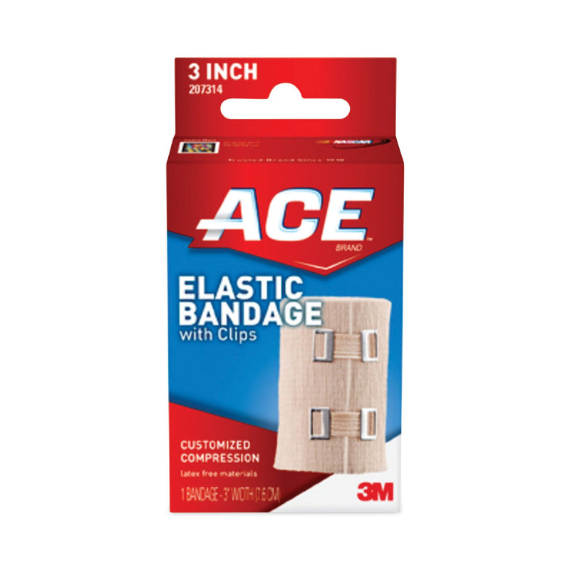 ACE Elastic Bandage with E-Z Clips, 3 x 64