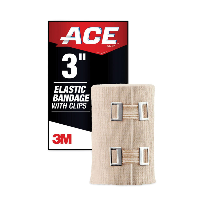 ACE Elastic Bandage with E-Z Clips, 3 x 64