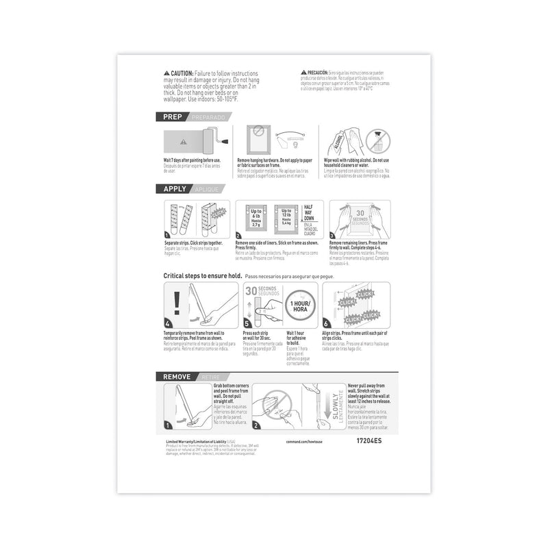 Command Picture Hanging Strips, Value Pack, Medium, Removable, Holds Up to 12 lbs, 0.75 x 2.75, White, 12 Pairs/Pack