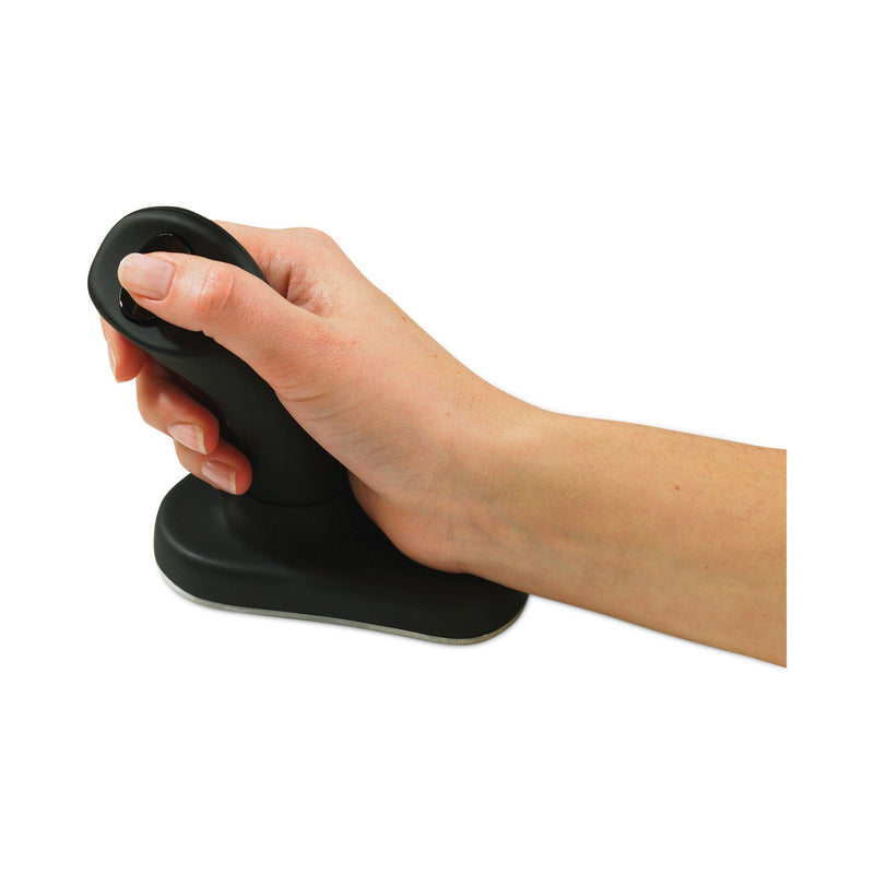 3M Ergonomic Wireless Three-Button Optical Mouse, 2.4 GHz Frequency/30 ft Wireless Range, Right Hand Use, Black