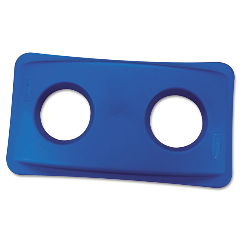 Rubbermaid Lid for Slim Jim Bottle Recycling Container, 20.38w x 11.38d x 2.75h, Blue