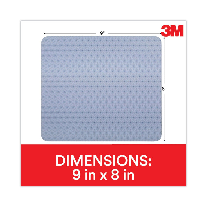 3M Precise Mouse Pad with Nonskid Back, 9 x 8, Frostbyte Design