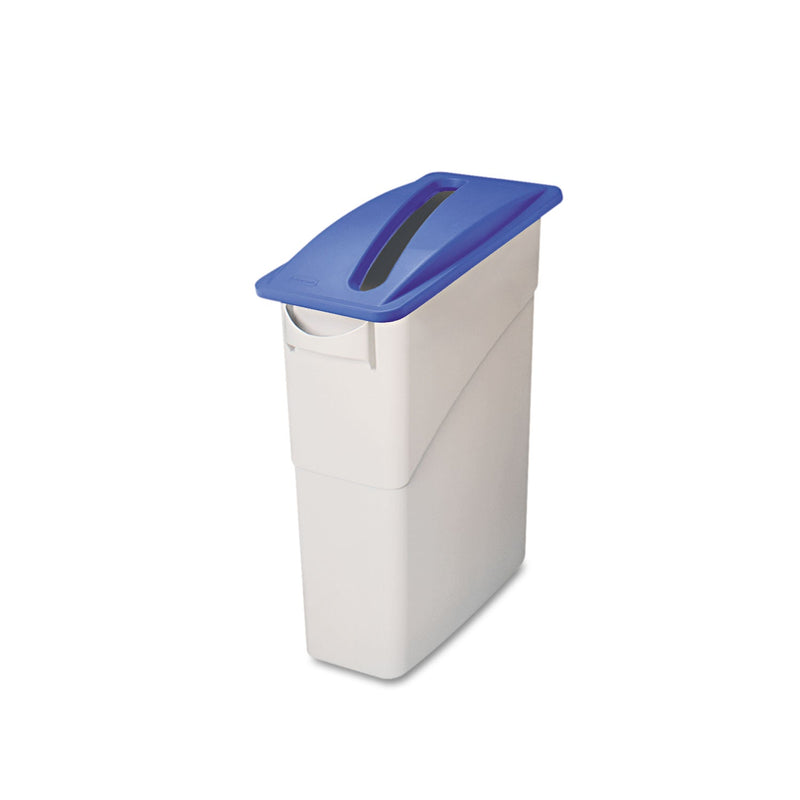Rubbermaid Slim Jim Paper Recycling Top, 20.38w x 11.38d x 2.75h, Dark Blue