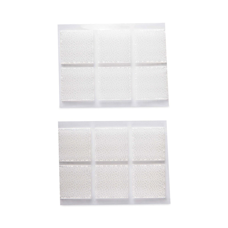 Scotch Outdoor Fasteners, 0.88" x 0.88", Clear, 6/Pack