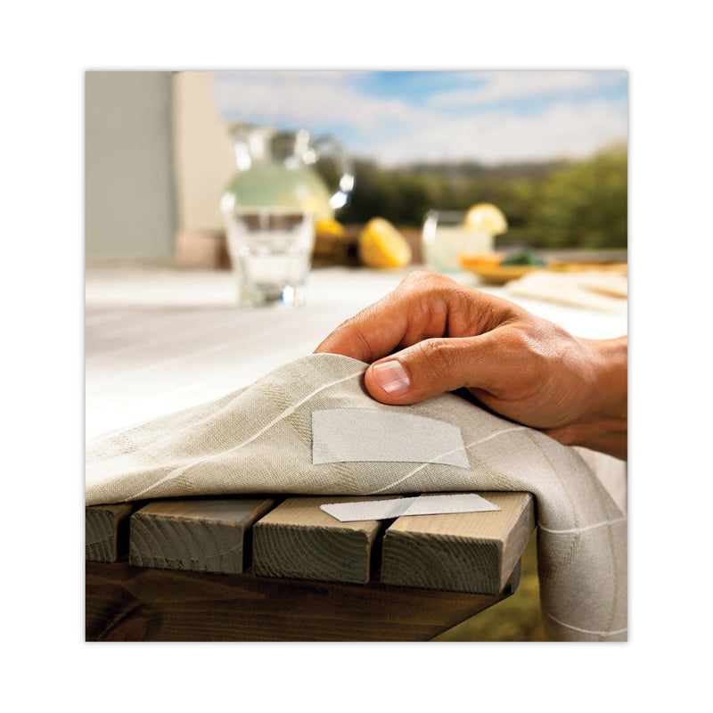 Scotch Outdoor Fasteners, 0.88" x 0.88", Clear, 6/Pack