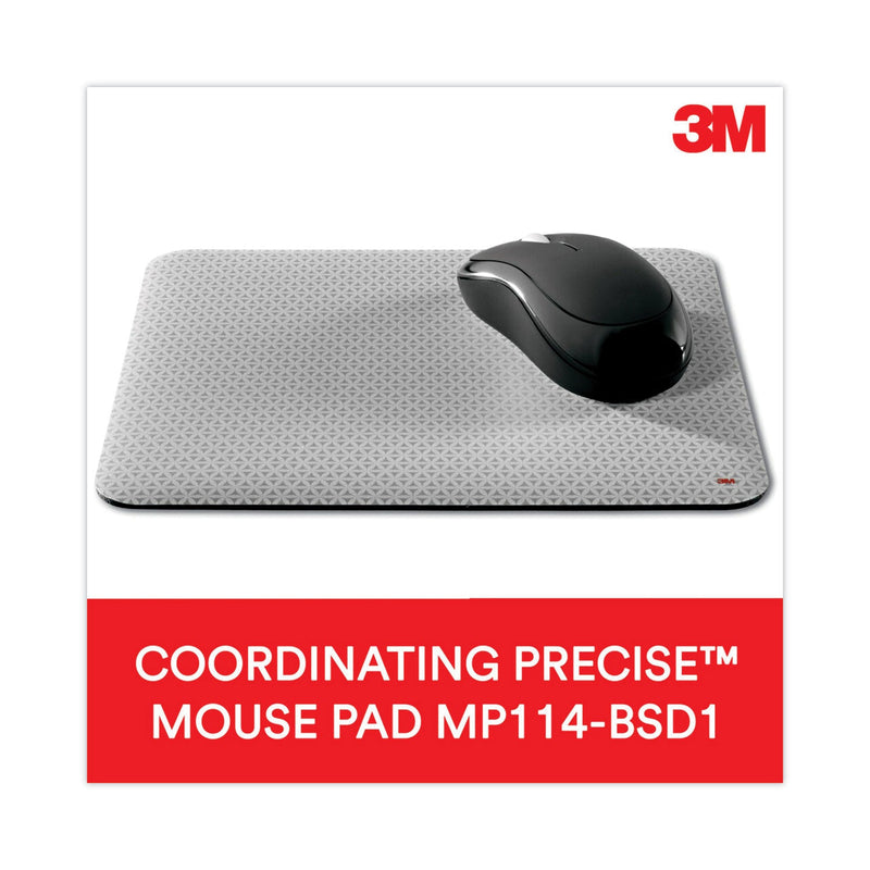 3M Antimicrobial Gel Small Mouse Pad with Wrist Rest, 7 x 2.37, Black