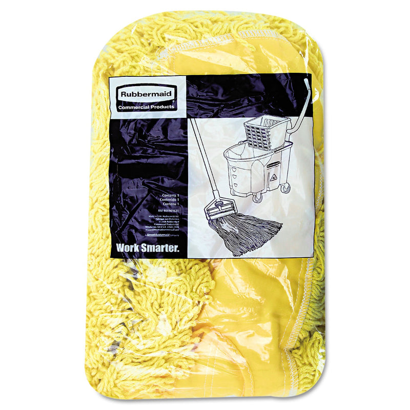 Rubbermaid Trapper Commercial Dust Mop, Looped-end Launderable, 5" x 24", Yellow