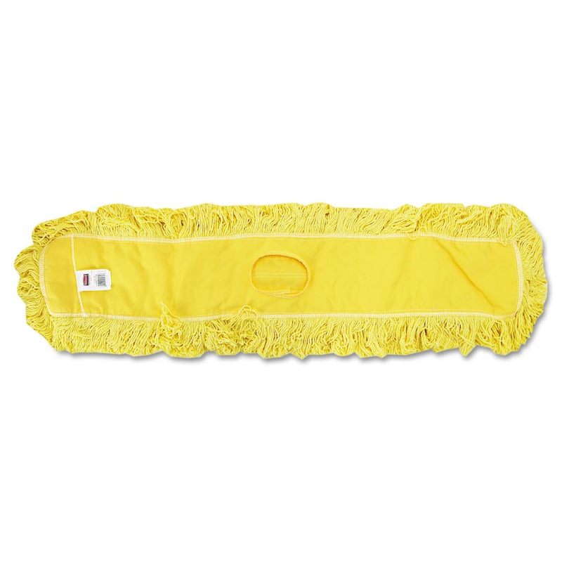 Rubbermaid Trapper Commercial Dust Mop, Looped-end Launderable, 5" x 48", Yellow