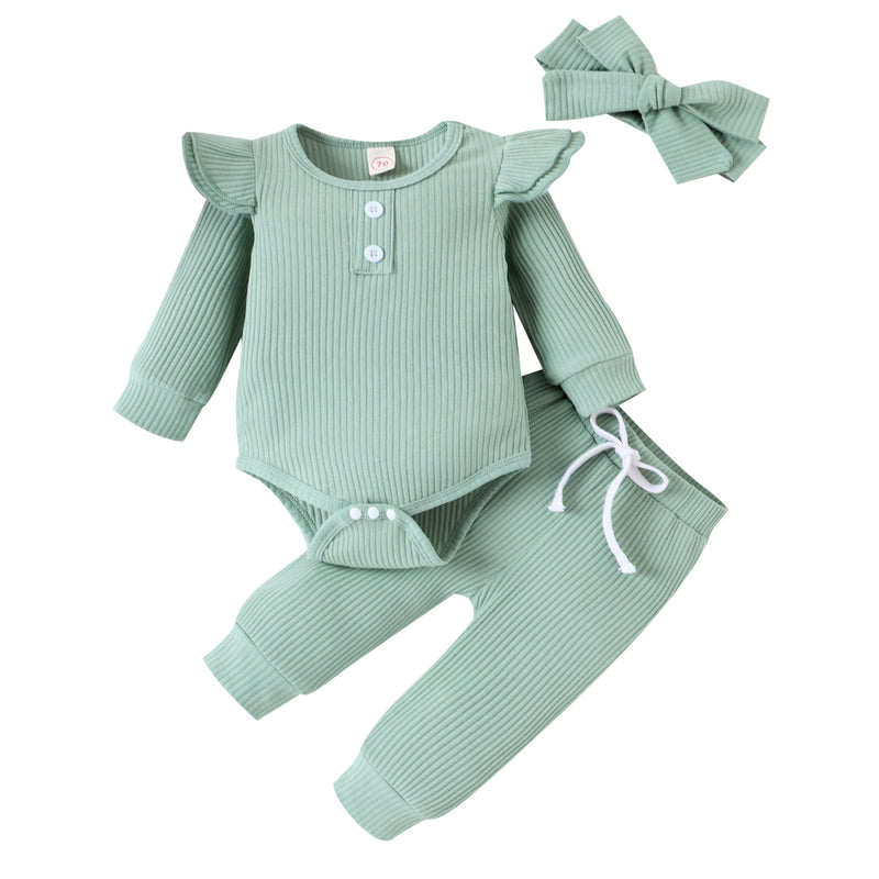 Casual Ribbed Long-sleeve Romper With Cap Sleeves