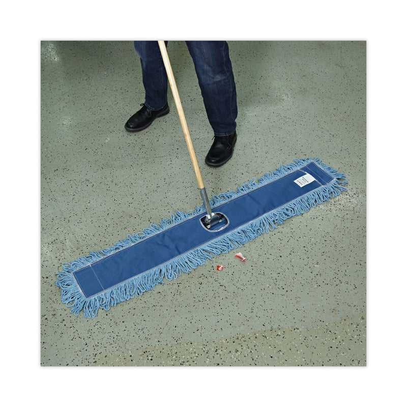 Boardwalk Dust Mop Head, Cotton/Synthetic Blend, 48" x 5", Blue