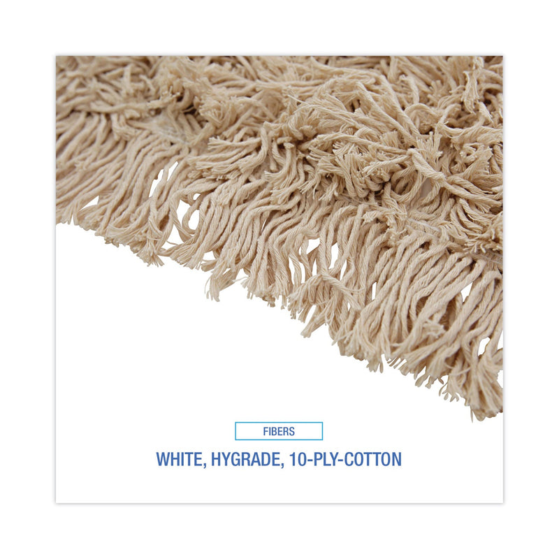 Boardwalk Industrial Dust Mop Head, Hygrade Cotton, 18w x 5d, White