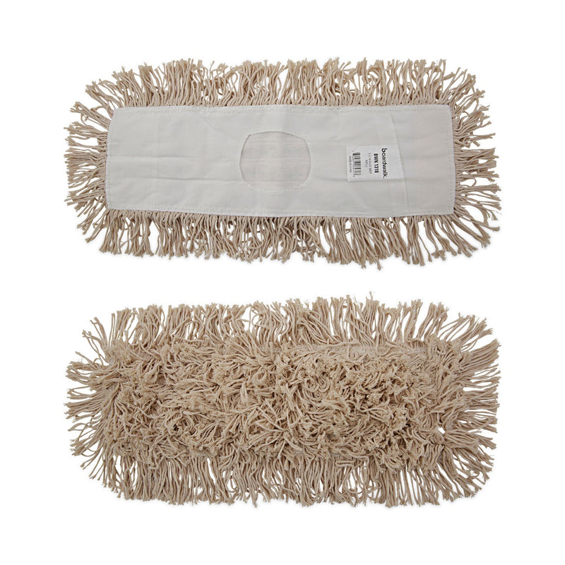 Boardwalk Industrial Dust Mop Head, Hygrade Cotton, 18w x 5d, White