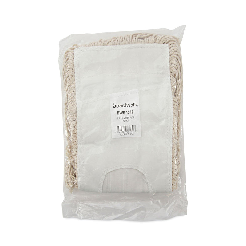 Boardwalk Industrial Dust Mop Head, Hygrade Cotton, 18w x 5d, White