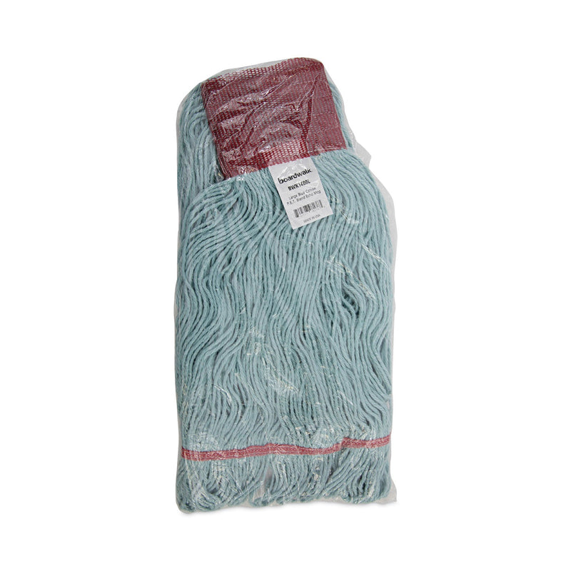 Boardwalk EchoMop with Looped-End Wet Head, Synthetic/Cotton, Large, Blue