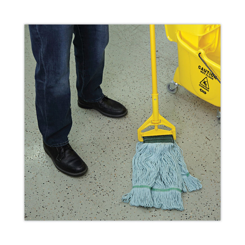 Boardwalk EchoMop with Looped-End Wet Head, Synthetic/Cotton, Medium, Blue, 12/Carton