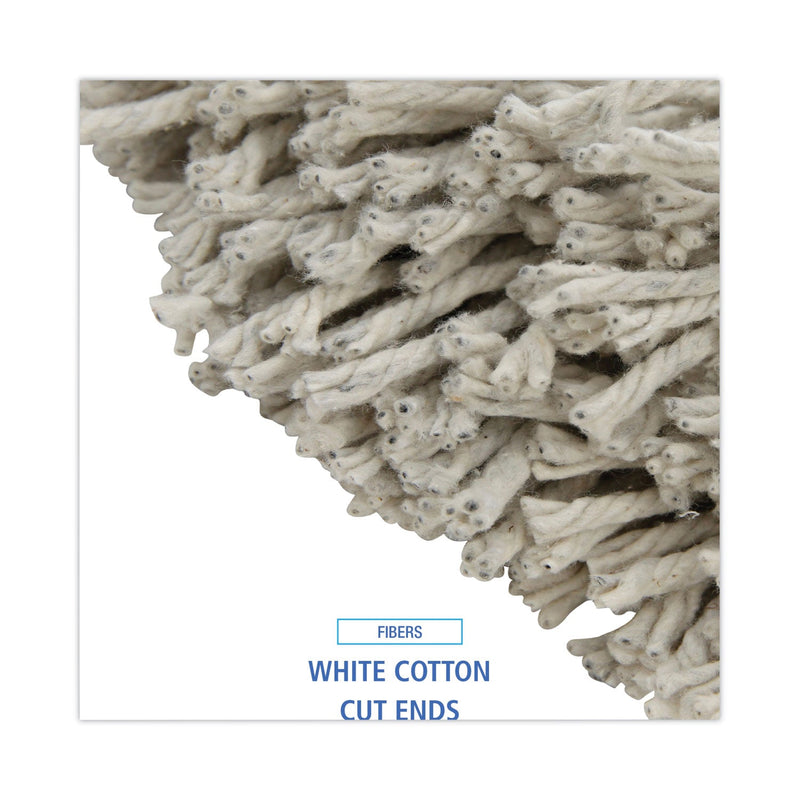Boardwalk Cut-End Wet Mop Head, Cotton, No. 32, White, 12/Carton