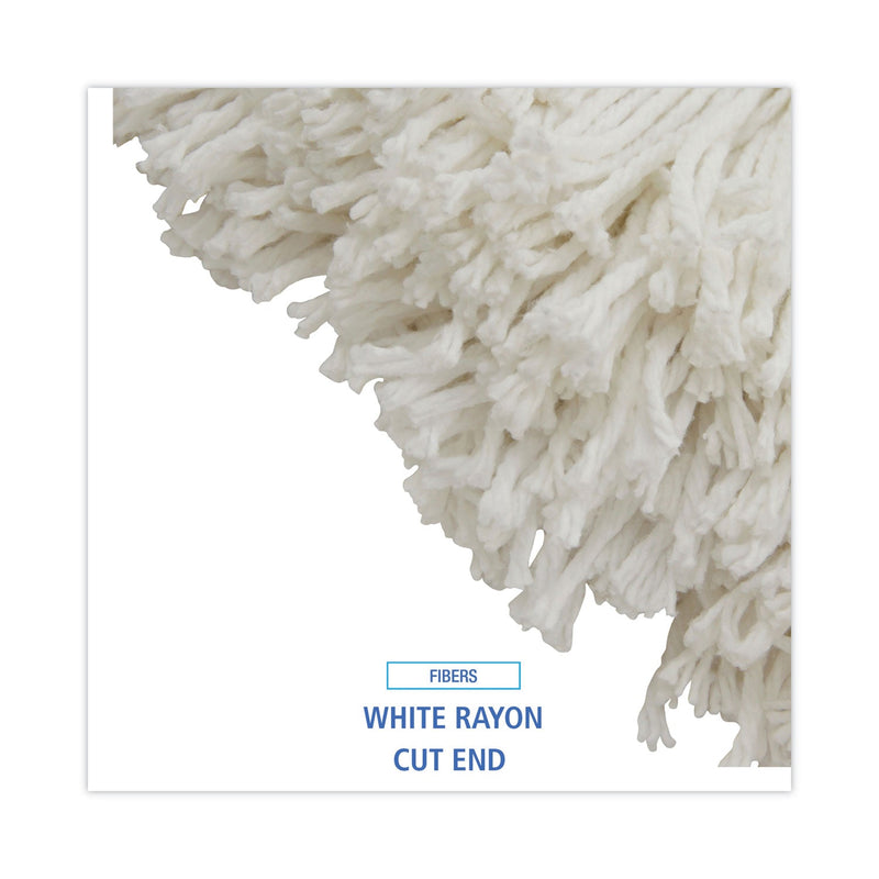 Boardwalk Cut-End Wet Mop Head, Rayon, No. 32, White