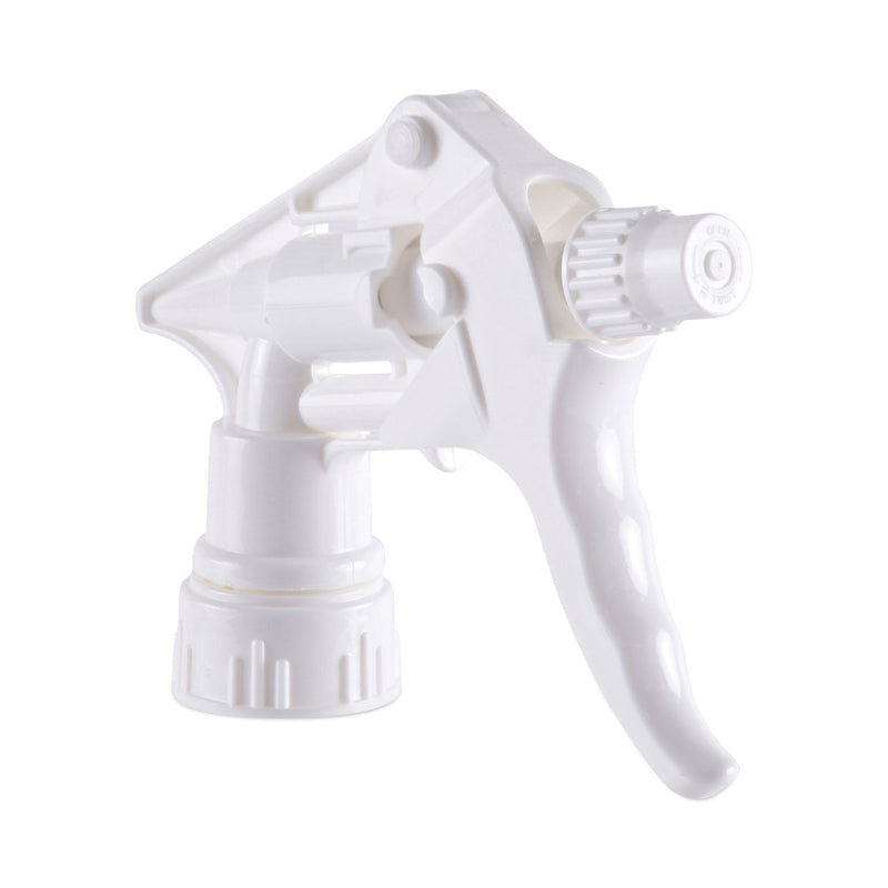 Boardwalk Trigger Sprayer 250, 8" Tube, Fits 16-24 oz Bottles, White, 24/Carton