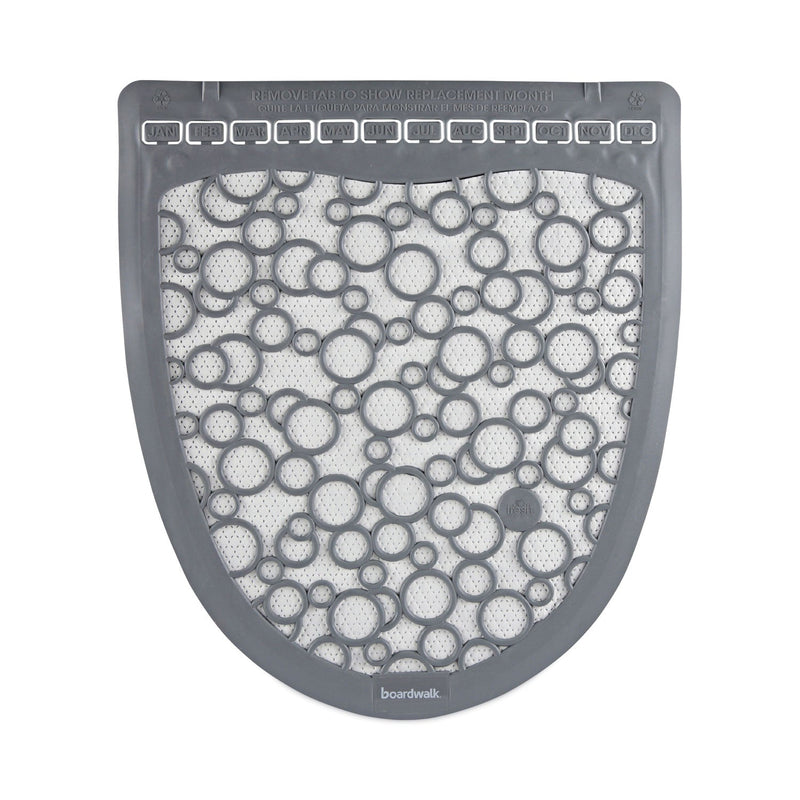 Boardwalk Urinal Mat 2.0, Rubber, 17.5 x 20, Gray/White, 6/Carton
