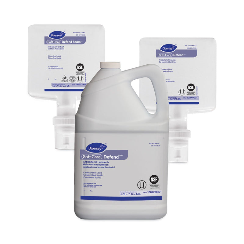 Diversey Soft Care Defend Foam Handwash, Fragrance-Free, 1.2 L Refill, 6/Carton