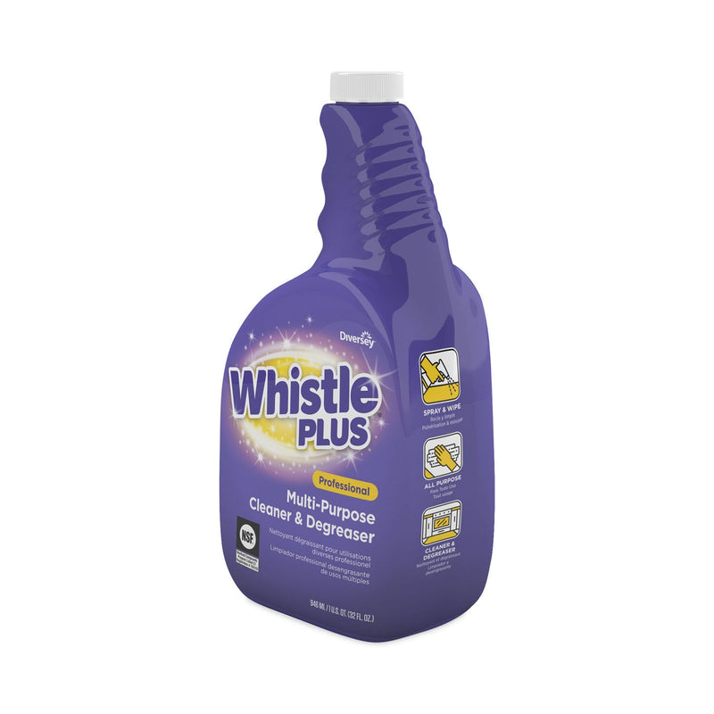 Diversey Whistle Plus Professional Multi-Purpose Cleaner and Degreaser, Citrus, 32 oz